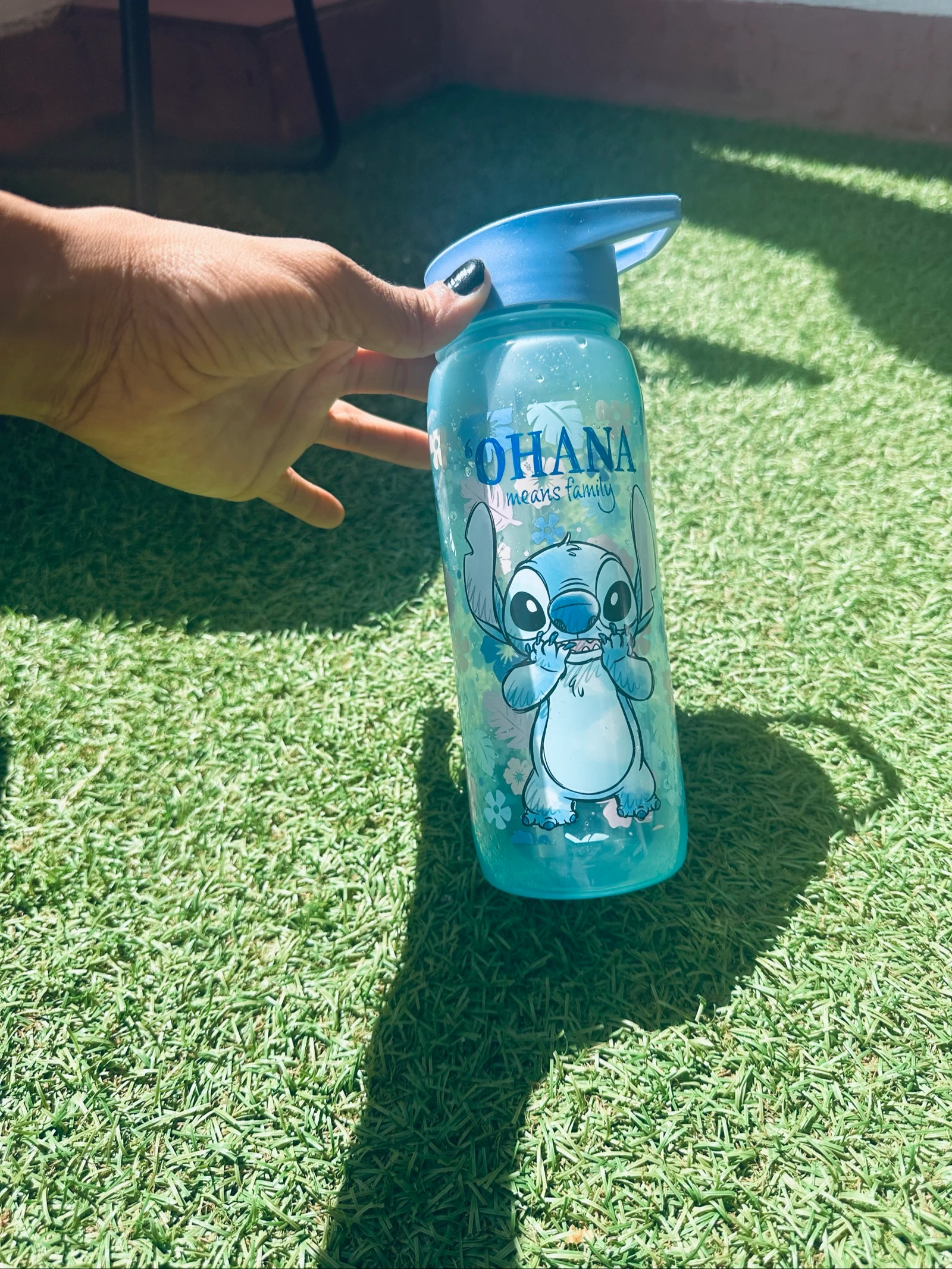 Botella de agua Stitch Disney “Ohana” con pajita – photo 2